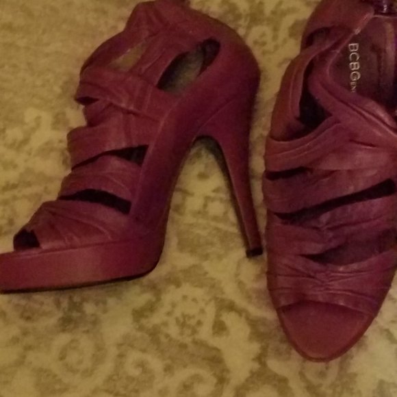 BCBGeneration FUCHSIA PINK SOFT BUTTERY LEATHER SANDALS NEW CONDITION SZ 10 M - Picture 7 of 16